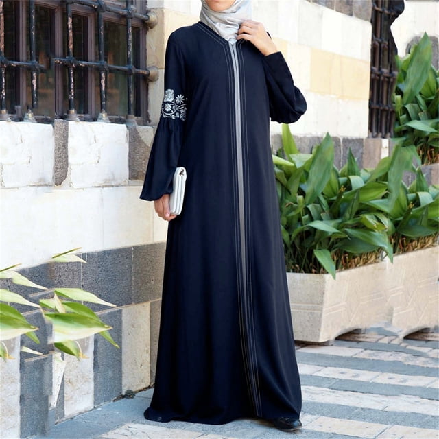 Catégorie de Produit Robe / Titre du Produit Abaya Robes à Imprimé Floral Long Caftan pour Femmes Tenue Élégante