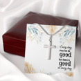 thumbnail image 4 of Chaque Jour Peut Ne Pas Être Bon Collier de Carte de Croix w Pendentif en Acier Inoxydable, 4 of 7