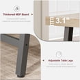 thumbnail image 4 of 71 Inch Rectangular Dining Table for 6-10 People, Modern Kitchen Table with Adjustable Feet, for Kitchen, Dining Room, Living Room, Beige, 4 of 8