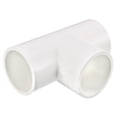 thumbnail image 1 of Unique Bargains Raccord de Tuyau en PVC 40mm Raccord en T 2 Pcs, 1 of 4