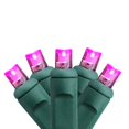thumbnail image 1 of HUB Ensemble de 50 Lumières de Noël Grand Angle de Qualité Commerciale Rose LED - Fil Vert, 1 of 1