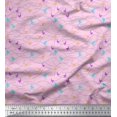 thumbnail image 1 of Soimoi Cotton Poplin Fabric Bird Artistic Printed Fabric 1 Yard 56 Inch Wide, 1 of 3