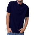 thumbnail image 1 of Basico Polos à Col (Marine) pour Femmes 100 % Coton à Manches Courtes Polos de Golf pour Hommes, 1 of 3