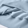 thumbnail image 4 of HAiming Chemises en Coton pour Hommes Décontractées à Manches Longues Col Ras du Cou Hauts Amples Mode Chandail de Base Surdimensionné, 4 of 6