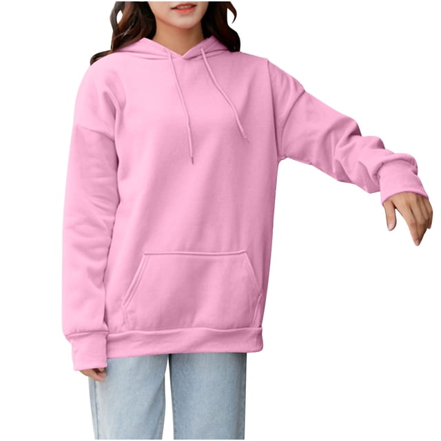 Chbgutlmr Sweatshirts for Women Plus Size Long Sleeve Casual Basic Hoodies Drawstring Loose Oversized Pullover