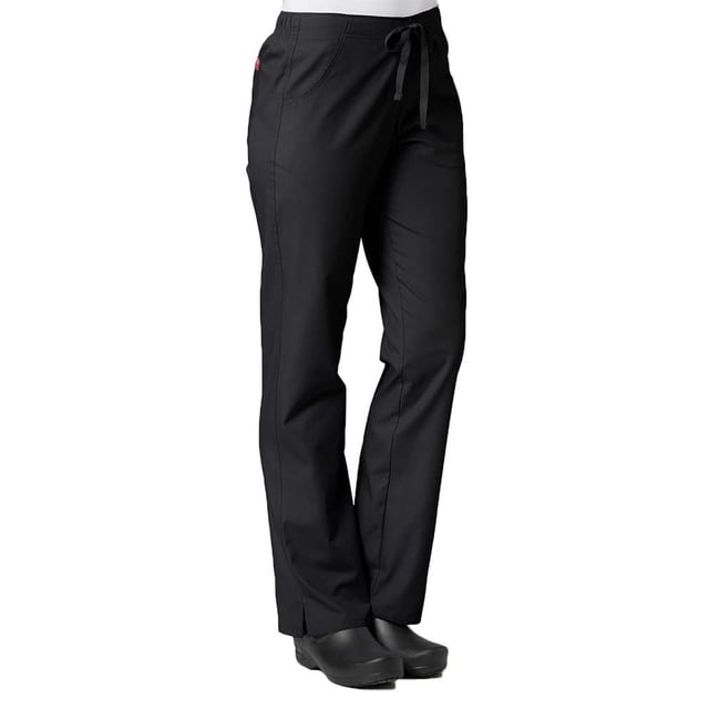 red panda women's half drawstring straight leg scrub pant