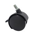 thumbnail image 1 of FixtureDisplays® 2 Inch 40 lbs Capacity Plastic Stem Wheel M8X15 Stem 360 Degree Rotation Swivel Furniture Caster Black Stem Wheel Locking Castor 40 lbs Load Capacity Each Stem Wheel 401100-4PK, 1 of 7