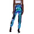 thumbnail image 2 of Femmes Taille Haute Brillant Métallique Extensible Hip Hop Pantalon Réfléchissant Jogger Pantalon, 2 of 6