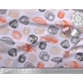 thumbnail image 2 of Soimoi Poly Georgette Fabric Grains & Fish Food Print Sewing Fabric Yard 52 Inch Wide, 2 of 3