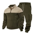 thumbnail image 1 of Mens Long Sleeve, Casual Tracksuit with Hood and Elastic Waist, 1 of 8
