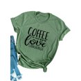 thumbnail image 1 of Hauts à Enfiler Imprimés Lettre "le Café Est Mon Amour" pour Femmes, 1 of 7