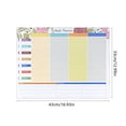 thumbnail image 3 of Flexible Magnetic Notepad with Markers, Reusable Refrigerator Calendar Whiteboard for Kitchen Office Home, Portable Dry Erase Board with Colorful Date Design, White, 3 of 6