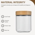 thumbnail image 4 of Large Glass Storage Jars with Wooden Lids - 2-Pack Airtight Food Containers for Pantry Organization, Dry Goods, Coffee, Tea, and Snacks, 4 of 6