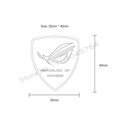 thumbnail image 3 of Computer Case Aluminum Sticker ROG Logo Gamer Belief Lable PC Cabinet MOD Part Black/White Black, 3 of 6