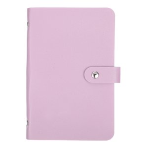 Uxcell 100 Enveloppe défi Binder, doux PU Défis d'épargne en cuir Livre avec enveloppes Binder d'économie d'argent avec insert horizontal pour l'économie de budget, violet