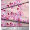 thumbnail image 2 of Soimoi Cotton Duck Fabric Bird & Orchids Flower Decor Fabric Printed Yard 56 Inch Wide, 2 of 3