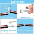thumbnail image 4 of Unique Bargains 8x6mm Kayak Paddle Snaps, Hollow Button Single Pin Lock Tube Spring Clips for Tent Pole, 10 Pack, 4 of 6