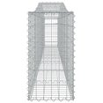 thumbnail image 3 of vidaXL Arched Gabion Baskets 3 pcs 400x30x60/80 cm Galvanised Iron, 3 of 4