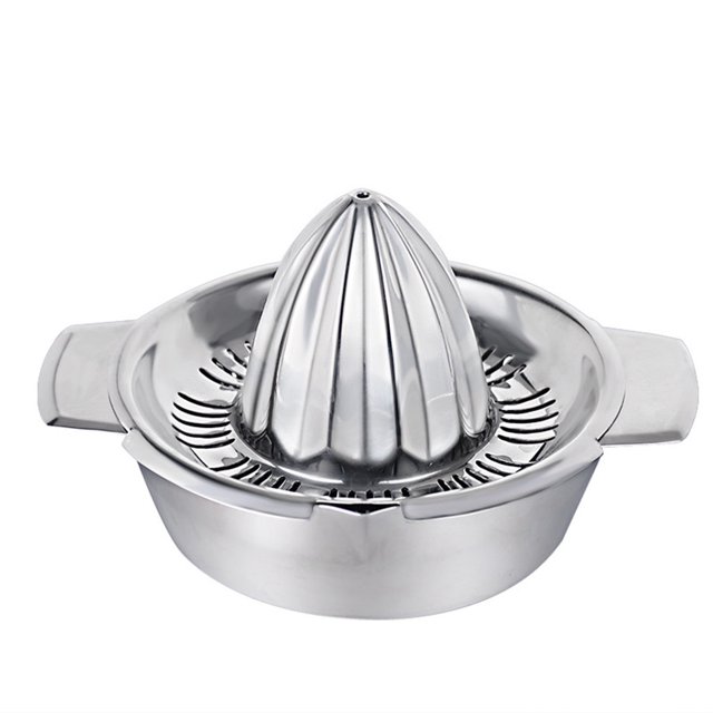 JilgTeok 2 Packs Stainless Steel Lemon Juicer with Bowl Container for Oranges Lemons Fruit Squeezer Hand Press Easy to Clean Durable Kitchen Tool for Fresh Juice