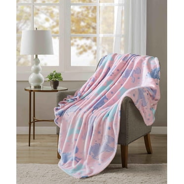 Mainstays Kids Glow Throw Blanket Unicorn