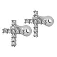 thumbnail image 1 of lionlar 2pcs Dermal Anchor Tops and Base Titanium Steel Piercing Jewelry Cross, 1 of 9