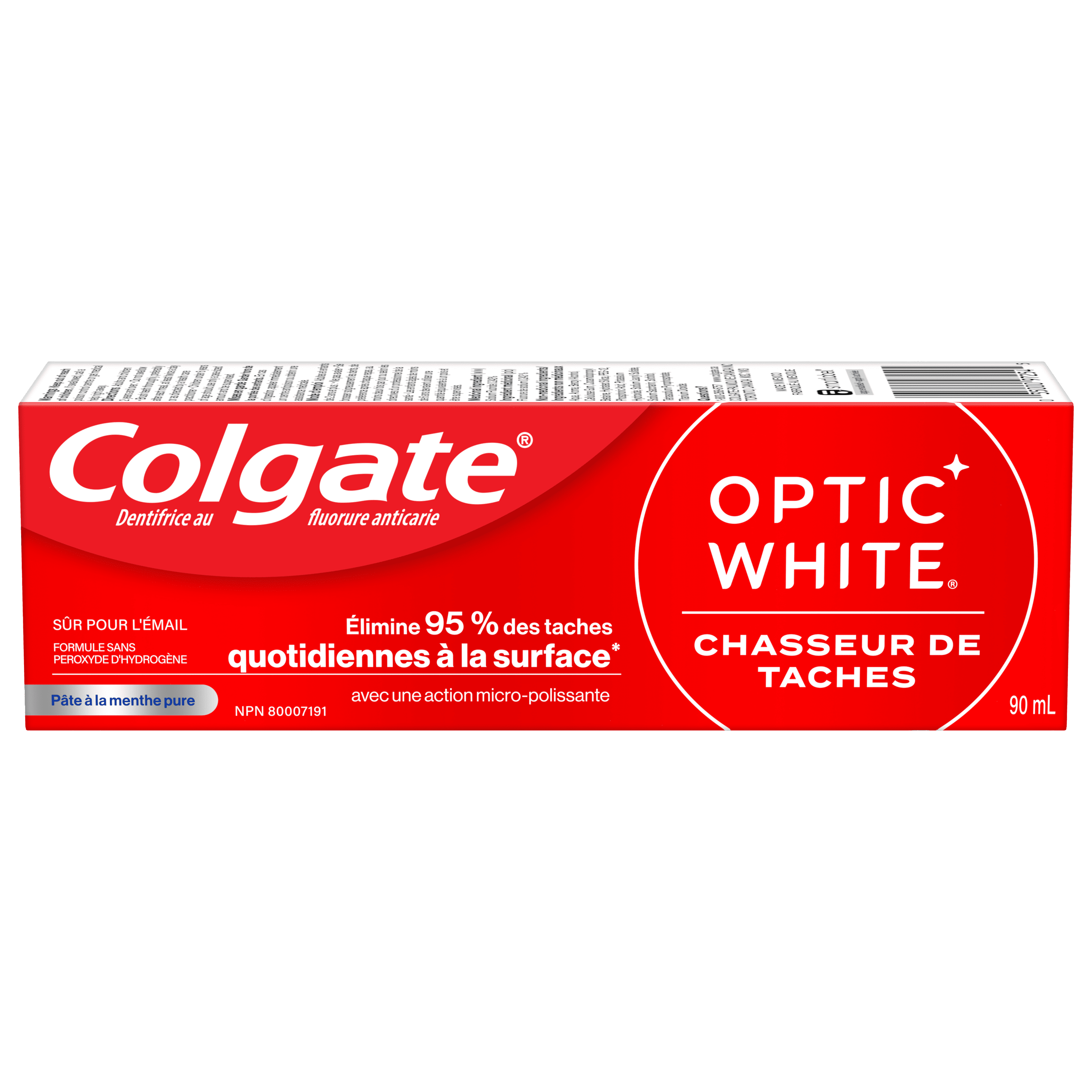 Dentifrice blanchissant Colgate Optic White Stain Fighter Menthe pure, 90 ml