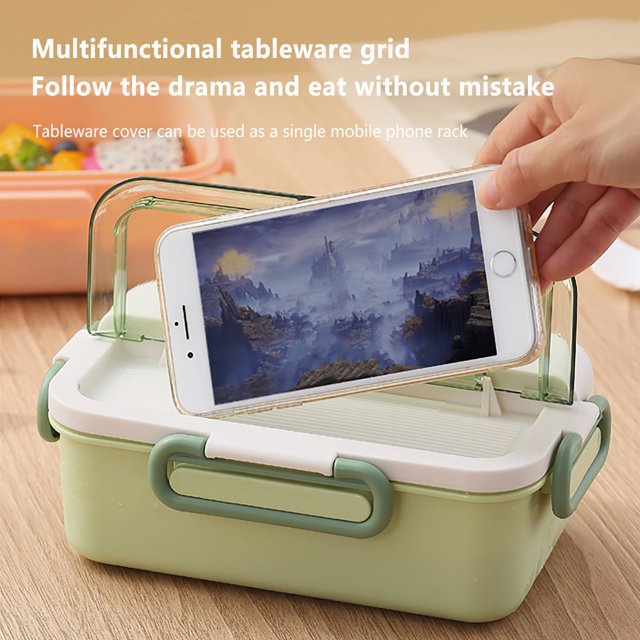 asddcavvf Lunch With Compartment Lunch Microwave Sealed Kids School Lunch Plate Kitchen Food Storage Container Washer Net Bags for Baby