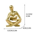 thumbnail image 2 of Meitianfacai Abstract Figure Reading Statue Decorative Bookshelf Desk Ornament, 2 of 2