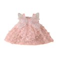 thumbnail image 1 of Robe Tutu en Tulle pour Tout-Petites Filles, Barboteuse, Papillon, Sans Manches, Princesse, Robe de Fête, 1 of 7
