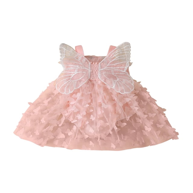 Robe Tutu en Tulle pour Tout-Petites Filles, Barboteuse, Papillon, Sans Manches, Princesse, Robe de Fête