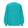 thumbnail image 4 of Pisexur Chandail à Col Rond Surdimensionné pour Femme, Uni, Manches Chauve-Souris Bouffantes à Revers, Chandail Tricoté, Haut à Manches Longues, Chandail Ample d'Automne, Chandail, Jumper, Hauts, 4 of 6
