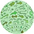 thumbnail image 1 of Ahgly Company Tapis d'Intérieur Lavable en Machine Carré Vert Menthe, 3 Pieds Carré, 1 of 7
