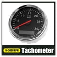 thumbnail image 2 of 3000 RPM Tachymètre Jauge 85mm pour Tachymètre Universel Voiture Bateau 12V/24V LCD avec Rétroéclairage Rouge, Facile à Calibrer, 2 of 7