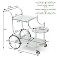 thumbnail image 4 of Giantex Chariot de Bar Roulant en Verre, Chariot Mobile pour Vin et Thé avec Roues Universelles, 4 of 10