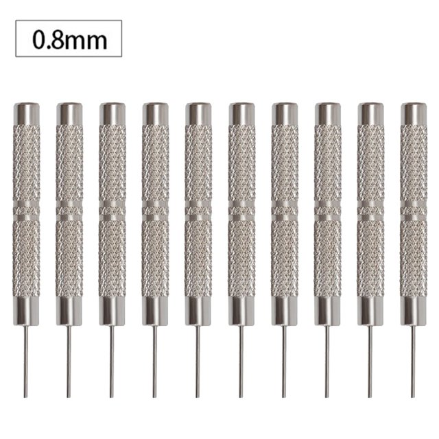 BTOER Watch Strap Pin Pin Punch Link Punch Pin Stick- Watch Repair Tool 0.7-1.0mm 10Pcs Bar Hammer Punch Thimble Durables