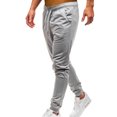 thumbnail image 3 of Innerwin Trousers Drawstring Men Bottoms Sport High Waisted Casual Pants Light Gray L, 3 of 7