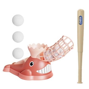 LSLJS Children's Foot Step Ejection Training Baseball Set Parent Child Indoor and Outdoor Sports Automatic Baseball, Baseball Launcher