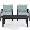 thumbnail image 4 of Crosley Furniture Kaplan 3Pc Fabric Conversation Set in Oil Bronze/Mist Green, 4 of 11