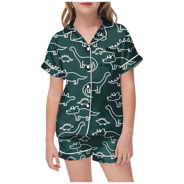 Ensembles de Pyjama pour Petites Filles, Ensembles de Pyjama à Colorier DIY, Ensemble de Pyjama à Boutons pour Filles, Tenue d'Intérieur Classique, Pyjamas pour Filles Taille 6T