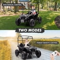 thumbnail image 3 of BeesClover 24V Kids' Heavy-Duty Ride Power Wheel with Tent 4WD Off-Road Electric Vehicle, LED Lights, Music & Horn, Shock Absorbers, 3-Speed Options, 4 MPH Mini Golf Cart,2-Seater, 3 of 9
