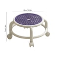 thumbnail image 3 of Purple Breathable Rolling Stool With 360 Degree Wheels 26 X 26 X 19 Inches Mesh Design Swivel Seat For Home Office Compact Mobile Stool Lightweight Portable Seat Space Saving Ergonomic Des, 3 of 6