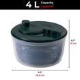 thumbnail image 4 of Starbasix Brand 4.2 QT (4 L) Salad Spinner with Colander, Green, 4 of 5