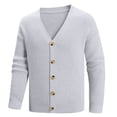 thumbnail image 1 of Men's Casual V-neck Button Cardigan Sweater - Perfect for Layering, 1 of 5