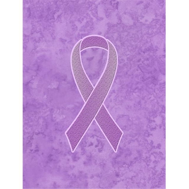 Carolines Treasures AN1200CHF Lavender Ribbon for All Cancer Awareness Canvas House Flag Size - 28 x 40 In.