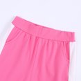 thumbnail image 3 of Ensemble Deux Pièces T-Shirts pour Filles Couleur Unie Col Rond Manches Courtes et Shorts, 3 of 8