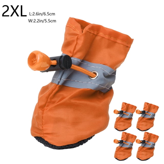 Yhmxh Bedding-Comforter Sets Duvet Cover Dog Shoes For Small Dogs Dog Shoes Paw Protector With Reflective Straps Non Slip And Water Proof Dog Booties Puppies 4PC dogs shoes