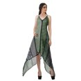 thumbnail image 1 of Moomaya Robe à Ourlet Asymétrique pour Femmes, Robe à Bretelles Spaghetti à Dos Nu avec Mouchoir, 1 of 1