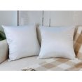 thumbnail image 3 of Aiking Home 18x18 Inches Faux Silk Square Throw Pillow Cover, Zipper Closure, White (Set of 2), 3 of 7