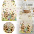 thumbnail image 1 of Elegant Table for Spring Holiday Event - Watercolor Bunny Easter Runner for Dining Room Kitchen Party Tablecloth 13x108 Inch, 1 of 5