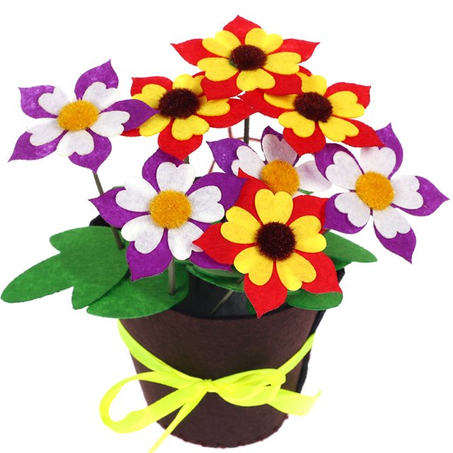 Vaidha Potted Bouquet Fabric kit Non-woven Cloth DIY Sewing